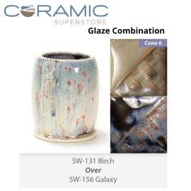 Birch SW131 over Galaxy SW156 Stoneware Combination